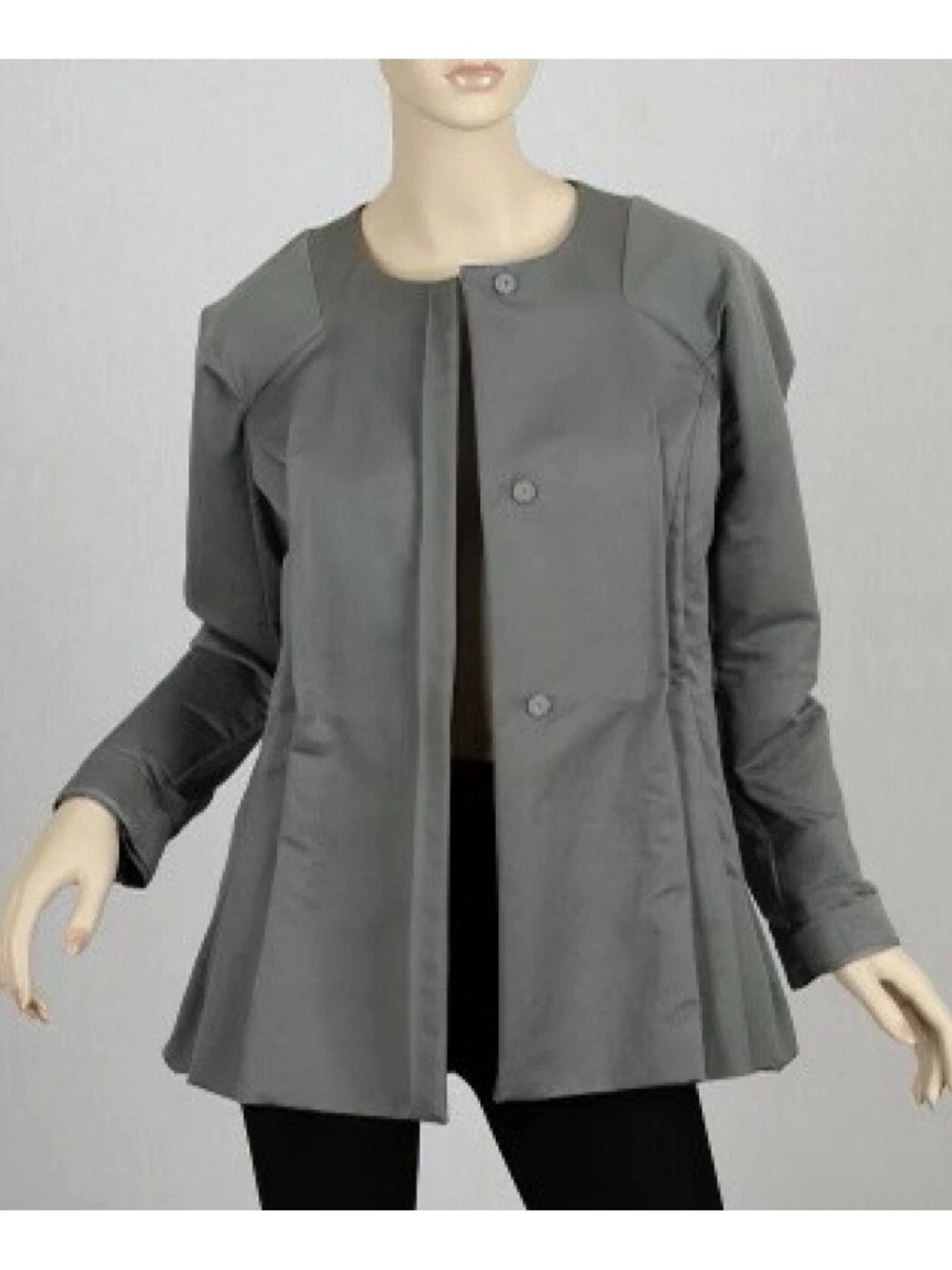 Marni Gray Tie-Dye Flared Button-Front Women's Jacket 44/10